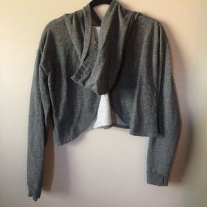 Grey open back sweater